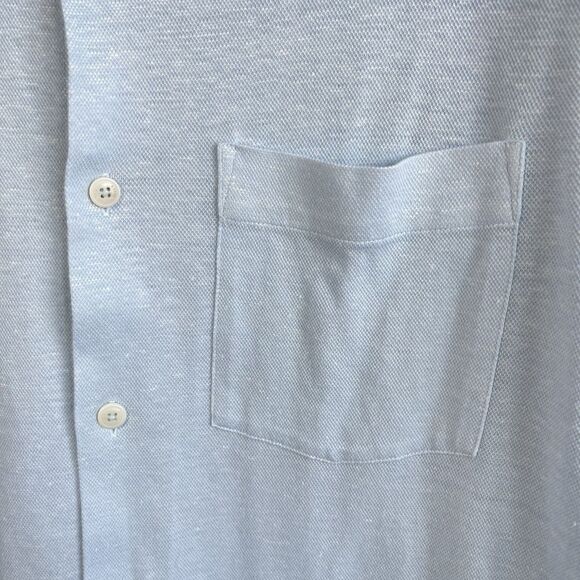 Ted Baker Men's Linen Cotton Knit Casual Shirt 3 / M Coastal Resort Summer - Picture 3 of 16